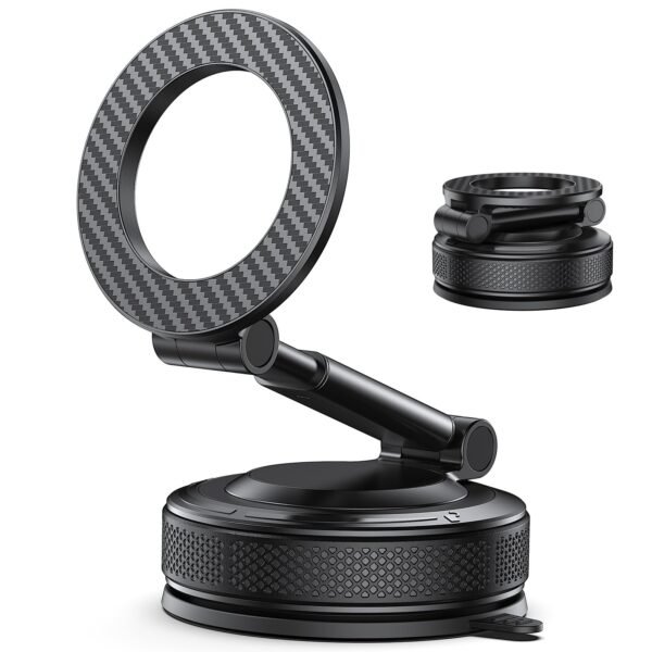 Extendable Foldable Magnetic Car Phone Mount M08, 360 Rotation MagSafe Suction Cup Holder for iPhone 12-17
